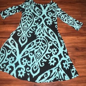 Black and blue dress